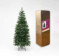 Image of Christmas Tree Slim Pencil Pine Green Artificial Bushy XMAS Home Decor 4-8FT UK