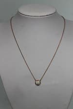 Image of LINKS OF LONDON Ladies Rose Gold Diamond Essentials Pave Round Necklace OS NEW