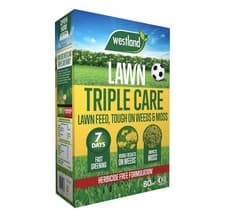 Image of Westland Triple Care Lawn Feed 80m² Herbicide Free Weed & moss Control Solution