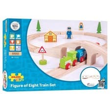 Image of Bigjigs Rail Figure of Eight Train Set Wooden Train Sets For Kids Age 3+ Sealed