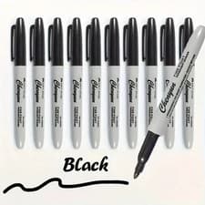 Image of Black Permanent Marker Pens – Fine Bullet Tip, Original & Genuine