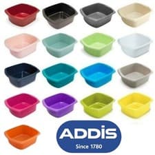 Image of Addis 9.5L Plastic Bowl Large Rectangular Washing Up Basin Sink Bowl