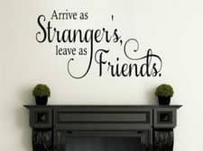 Image of Wall Quote "Arrive as…" Home Sticker Decal Decor Transfer Murals Living