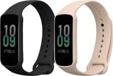 Image of kwmobile Straps Compatible with Amazfit Band 7 - Large, black / beige 