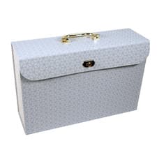 Image of Cathedral Products 19-Pocket Expanding File Box – Chic Geometric Design