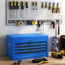 Image of Tool Chest Steel 6 Drawer Auto Lock Portable Storage Cabinet EVA Liners Carry