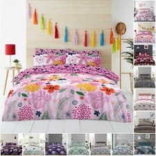Image of 4 PCS Complete Bedding Set Duvet Quilt Cover Fitted Sheet Pillowcase Double King