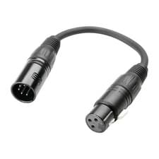 Image of Adam Hall Cables 3 STAR DGF 0020 - Adapter Cable DMX 3-pole XLR 0.2 m, black 