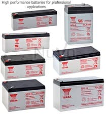 Image of YUASA 6V / 12V RECHARGEABLE LEAD ACID BATTERIES 1.2, 2.1, 2.3, 2.8, 3.2, 7, 12Ah