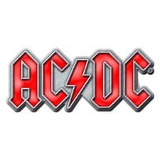 Image of AC/DC Metal Pin Badge: RED LOGO: acdc large Official Merch rock fan gift £pbe