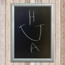 Image of ALUMINIUM BLACKBOARD CHALK BOARD SILVER FRAMED OFFICE NOTICE MENU DISPLAY INFO