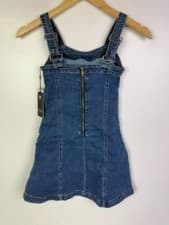 Image of GUESS DENIM DRESS UK Size 6 Women`s Stretch Sleeveless Mid Blue - Brand New