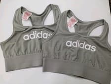 Image of 2 x Adidas Girls' Sport Bra Top The DESIGNED2MOVE Model Grey 9-10 Years