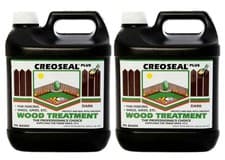 Image of 2 x 4L Creoseal Creocote Oil Based Timber Treatment Dark Brown Creosote 8L