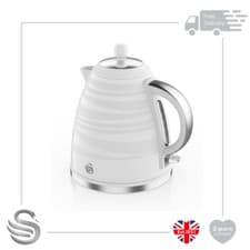 Image of Jug Kettle by Swan Symphony Range  1.7L 3kW SK31050WN  Rapid Boil in White