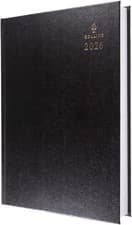 Image of Collins A4 2026 Desk Diary Black 4726 - 2 Pages Per Day Day to View Planner