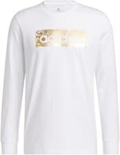 Image of adidas Liquid foil Linear Graphic Long Sleeve Tee Men's, White, Size 2XL