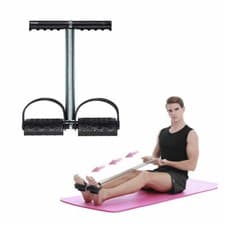 Image of Workout Body building Trainer Tummy Action Rower Trimmer Abs Exerciser black