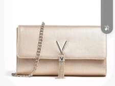 Image of Valentino Bag Divina Fold Over Tassel Cross Body / Clutch Bag New 