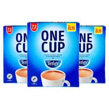 Image of Tetley Original One Cup Tea Bags 72's 144g- Pack of 3 (216 Bags)