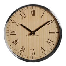 Image of Vitus Natural And Silver Wall Clock