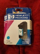 Image of HP 40 Cyan New Genuine Deskjet 1200c 1600c Ink Cartridge 42ml 51640CE