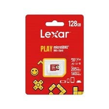 Image of Genuine Lexar Play 128GB MicroSD SDXC card, V30, A2, 205MB/s, UK Seller