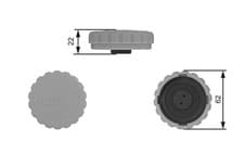 Image of Coolant Tank Cap Fits Bedford Chevrolet Daewoo Opel Saab 9-5 Suzuki GATES RC235
