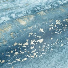 Image of Muriva Semper Marble Teal Metallic Gold Granite Stone Feature Wallpaper 189504
