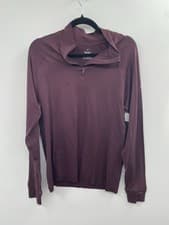 Image of NWT Fabletics Performance Quarter-Zip Top Men's Medium Maroon Long-Sleeve Sports