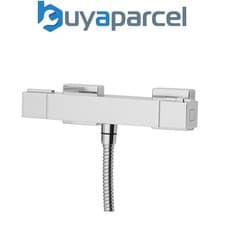 Image of Triton Muse Square Thermostatic Bar Mixer Shower Exposed Chrome Excellente Tees