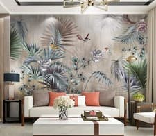Image of 3D Leaves Bird R2188 Wallpaper Wall Mural Self-adhesive Removable Kay