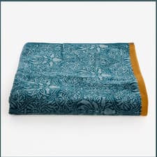 Image of Morris & Co Crown Imperial Bath Towel Size 70 x 130cm Colour Teal