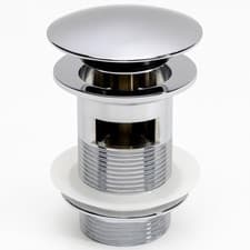 Image of Basin Click Clack Waste Round Chrome with Overflow