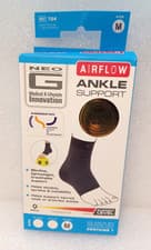 Image of NEO G Brand Ankle Support Strap Compression Wrap Airflow Bandage MEDIUM BEIGE
