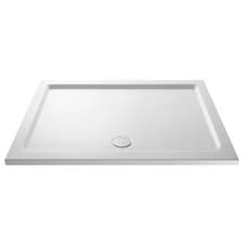 Image of Nuie 1500 x 900mm Rectangular White Shower Tray Stone Resin Acrylic Capping