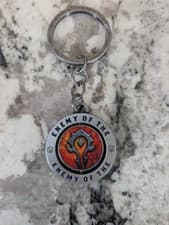 Image of Blizzcon 2018 World Of Warcraft Faction Key Chain Blizzard Alliance Horde