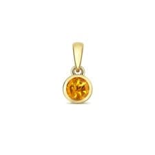 Image of Pendant 9ct Gold Ladies with Citrine - 10mm*5mm