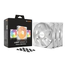 Image of 140mm be quiet! Light Wings LX Triple Pack(3), White, 7 Blade, Upto 1200RPM, Upt