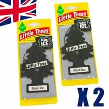 Image of 2 x Black Ice Little Trees Magic Tree Car Air Freshener