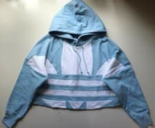 Image of ADIDAS ORIGINALS CROPPED TREFOIL LOGO PULLOVER HOODIE FS1312 - WOMEN S