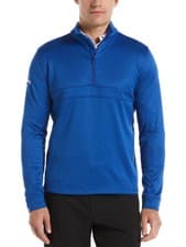 Image of Callaway Waffle 1/4 Zip Pullover Sweaters - Mazarine Blue-L