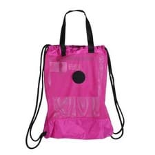 Image of NEW CONVERSE ALL STAR Chuck Taylor Mesh Backpack Cinch Tote Gymsack Black Pink