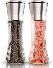 Image of 2x Pepper and Salt Grinder Set Mill Adjustable Stainless Steel Shaker Coarse NEW