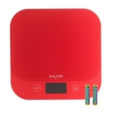 Image of Salter British Bakes Digital Kitchen Scale –Red, 10kg, Waterproof, Tare Function