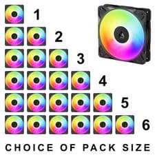 Image of Arctic P12 Pro Reverse A-RGB 120mm PWM Case Fan Black 3000 RPM 4-Pin - Pack
