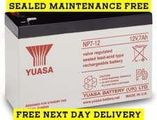 Image of NP7-12 12v 7Ah 20HR GENUINE Yuasa Lead Acid Rechargeable Battery NP6-12