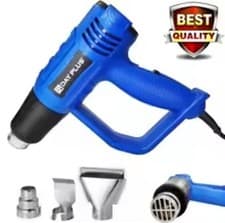 Image of 2000W Heat Gun DayPlus Adjustable Hot Air Paint Stripper 300-600°C 3 Nozzles