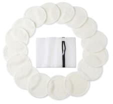 Image of Pads Makeup Remover Pads 16 Pack Reusable Organic Cotton with Laundry Bag