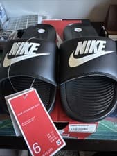 Image of Men's Nike Victori One Slide - Black/White-Black - Brand New With Box - Size 6